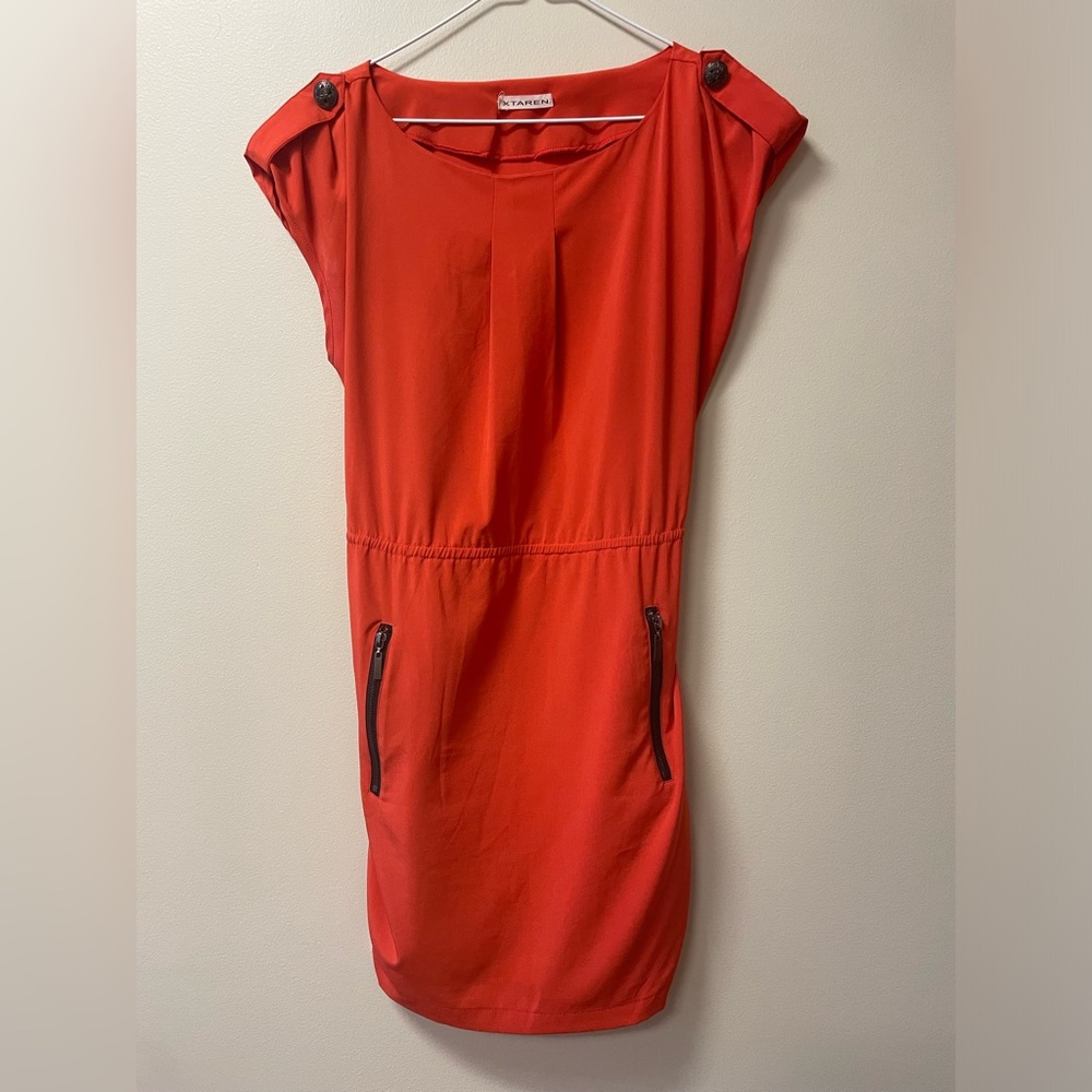 Cute and casual red mini dress